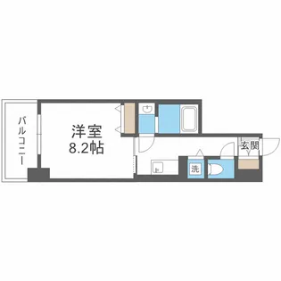 アヴェニール北浜【9階】の間取り