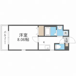 ウエストコクーン阿倍野【5階】の間取り