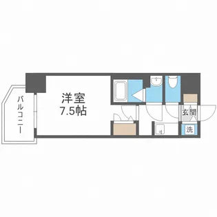 S-RESIDENCE大阪九条North【6階】の間取り