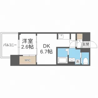 セレニテ谷九プリエ【15階】の間取り