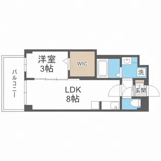 セレニテ谷九プリエ【8階】の間取り