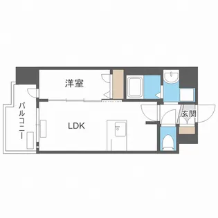 プレサンス南堀江【2階】の間取り