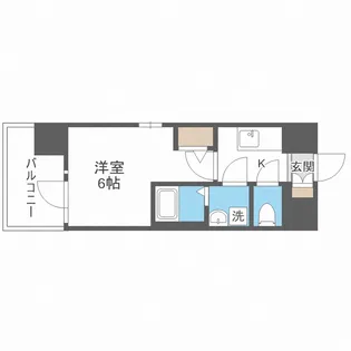 エスリード大阪NAGAHORI GATE【9階】の間取り