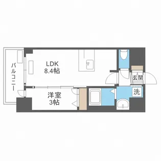 プレサンス難波マジョリティ【3階】の間取り