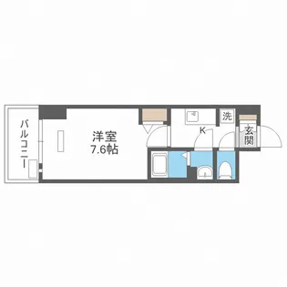 Lala place難波ガルテン【14階】の間取り