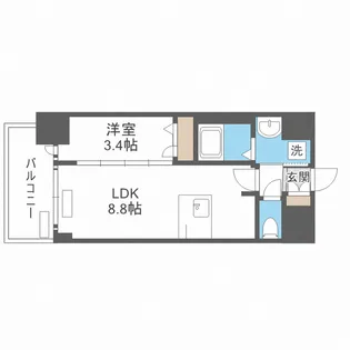 プレサンス難波マジョリティ【5階】の間取り