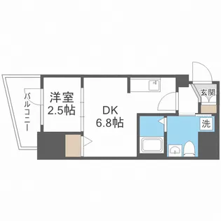 レジデンス難波南【3階】の間取り