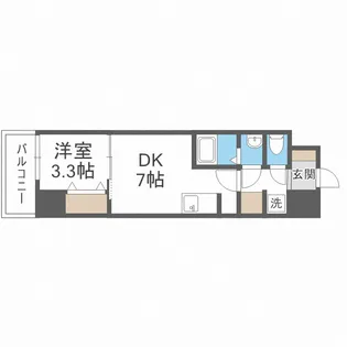 スペーシア日本橋東【7階】の間取り