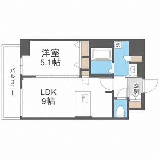 Dimus新大阪【2階】の間取り