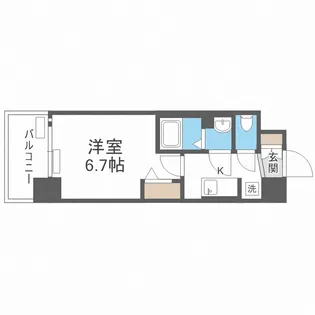 プレサンス塚本ミッドマーク【4階】の間取り