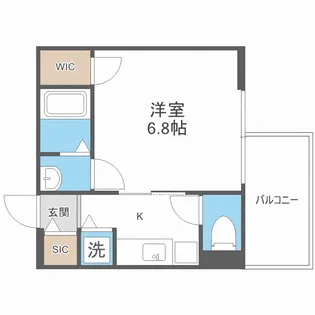 エスリード大阪上本町レジェーロ【7階】の間取り