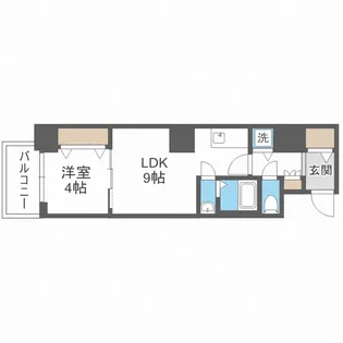 レオンコンフォート堀江公園【4階】の間取り