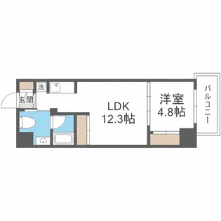 Uresidence Temmabashi 【8階】の間取り