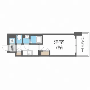 ファーストフィオーレ新梅田【6階】の間取り