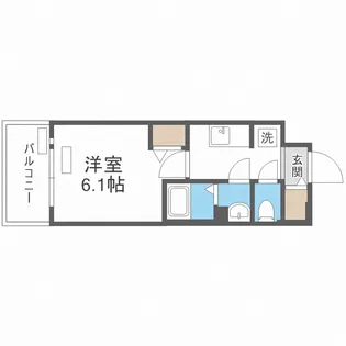 ララプレイス難波メティス【5階】の間取り