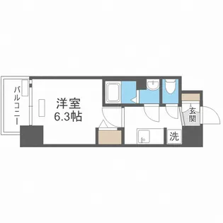 ララプレイス難波メティス【8階】の間取り