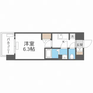 プレサンス梅田ヴェルテ【8階】の間取り