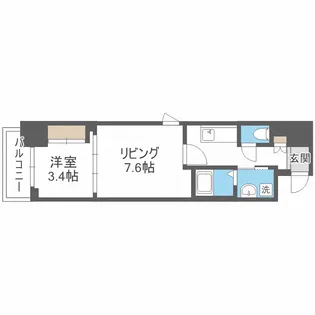 CAVANA本町【8階】の間取り