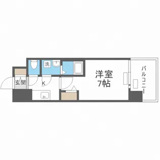 レジュールアッシュ桜宮リバーコート【8階】の間取り