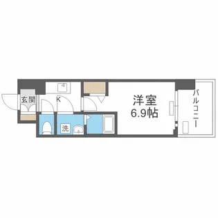 レジュールアッシュ桜宮リバーコート【7階】の間取り