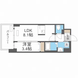 プレサンス新大阪ジェイズ【9階】の間取り