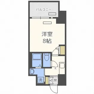 レジュールアッシュ天王寺舟橋【9階】の間取り