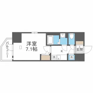 エスリード難波THE FIRST【8階】の間取り