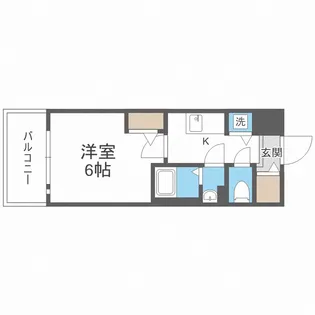 エスリード難波ザ・アーク【7階】の間取り