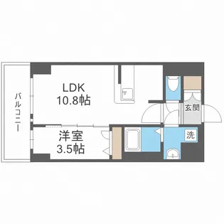 エスリード難波THE FIRST【12階】の間取り