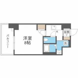 レジュールアッシュ天王寺舟橋【8階】の間取り