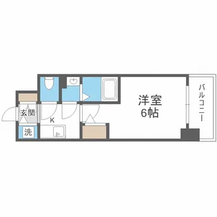 エスリード難波ザ・アーク【6階】の間取り