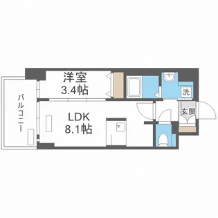 プレサンス新大阪ジェイズ【7階】の間取り