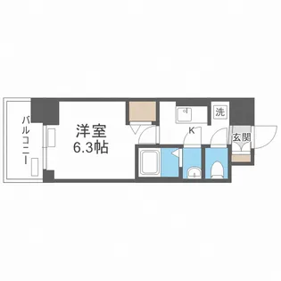 プレサンス大手前ピリオド【8階】の間取り