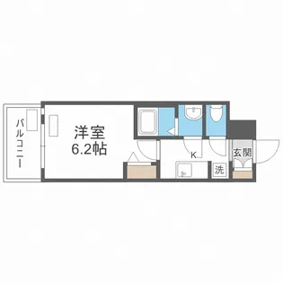 プレサンスOSAKA DOMECITYビーツ【7階】の間取り