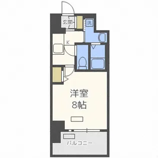 レジュールアッシュ天王寺舟橋【6階】の間取り