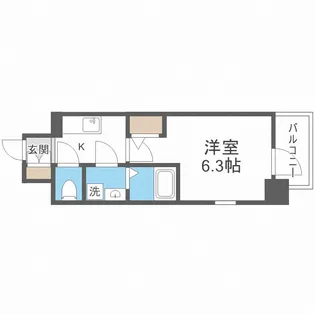 エスリード難波ザ・アーク【8階】の間取り