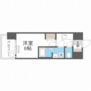 レオンコンフォート難波西Ⅲ【6階】の間取り
