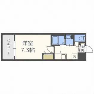 フォレ長堀通南【8階】の間取り