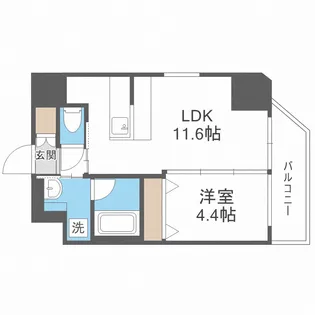 プレジオ都島本通【4階】の間取り