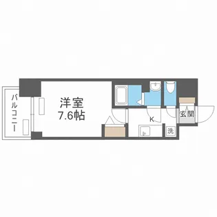 プレサンス難波フィールド【7階】の間取り