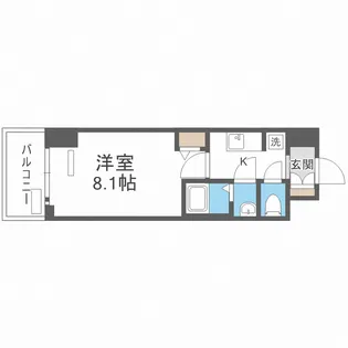 プレサンス谷町九丁目駅前【8階】の間取り