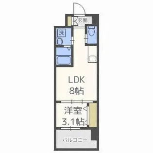 LIVIAZ三明町【5階】の間取り
