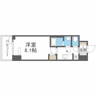 プレサンス谷町九丁目駅前【12階】の間取り