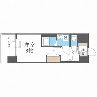 レオンコンフォート難波南Ⅱ【7階】の間取り
