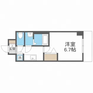 ベラジオ三国駅前【4階】の間取り
