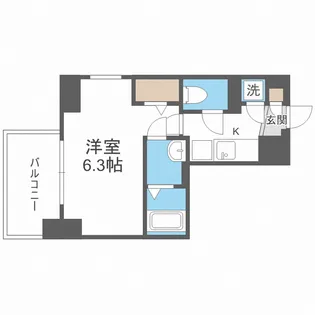 エスリード松屋町グレイス【7階】の間取り