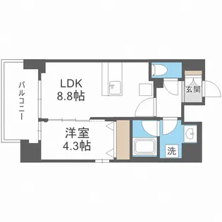 ハイデンス梅ヶ枝【2階】の間取り