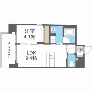 ハイデンス梅ヶ枝【7階】の間取り