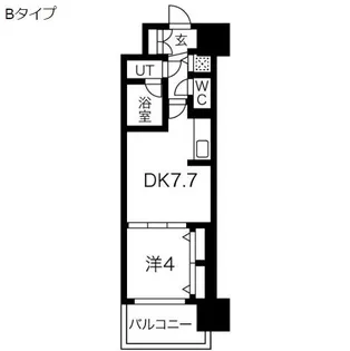 グランカーサ難波元町【9階】の間取り