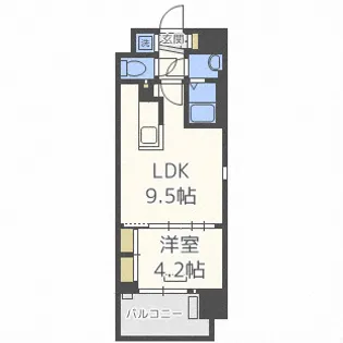 スワンズシティ大手前レーヴェ【15階】の間取り